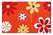 22" x 34" Washable Rug, Flowers on Pink
