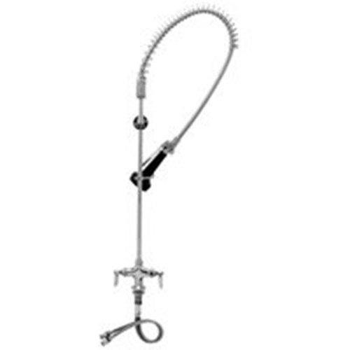 T&S Brass B-0113-V-B08C Easy Install Pre-Rinse Spring Action includes Single Hole, Flex Lines, VB on Hose, B-0108-C, WB