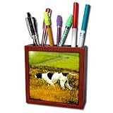 Dogs The Pointer - The Pointer Dog - Tile Pen Holders-5 inch tile pen holder