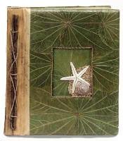 All Natural 40 Photo Handmade Photo Album - Starfish and Sand Design
