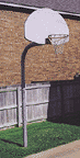 Double Rim Gooseneck System Natural Aluminum Basketball Backboard