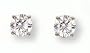 .96ct Total Weight Round Brilliant Diamond Earrings Set In 14kt Gold. H/I Color SI2 Clarity