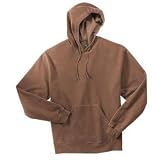 NEW District Threads - Pigment-Dyed Pullover Hooded Sweatshirt Chestnut-XS