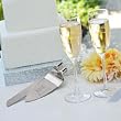 Cathy's Concepts 25th Wedding Anniversary Flutes & Cake Server Set