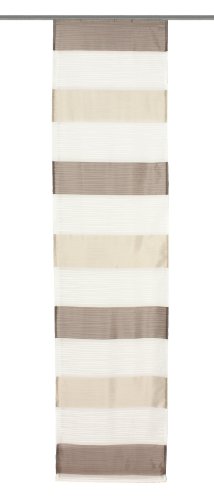 Home fashion 86983-860 Schiebevorhang "Gabi", Querstreifen, grau / 245 x 60 cm