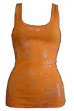 Topia Junior Studded Glitter Paint Ribbed Tank Top - 2 Colors Available