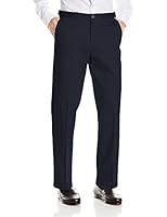 Haggar Men's Premium No Iron Classic Fit Expandable Waist Plain Front Pant