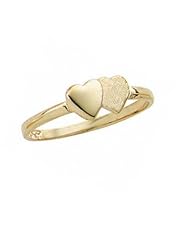 Childrens 14K Gold Double Hearts Ring