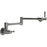 Geyser GF47-B Stainless Steel Pot Filler Kitchen Faucet Wall Mount 2 Handles
