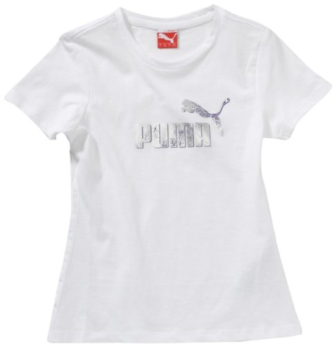 PUMA Kinder T-Shirt Large Logo, white, 152, 816868 03 Preisvergleich