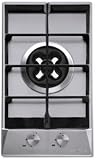 30cm Pytagora 1 Burner Wok Gas Domino Hobc/w Cast Iron Pan Supports (PWK1SS)