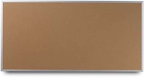 EverWhite High Density Cork Aluminum Framed Bulletin Board, 4' Height x 5' Length, Natural (T7600-4X5-Natural)