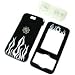 For LG VX-8550 Chocolate Case Black and Silver Fire Flame Cover Belt CLIP