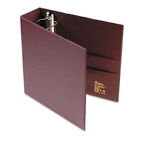 Heavy-Duty Vinyl EZD Ring Reference Binder, 3 Capacity, Maroon