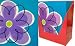 2 POCKET FOLDER FAB FLOWER BLUE/TURQ