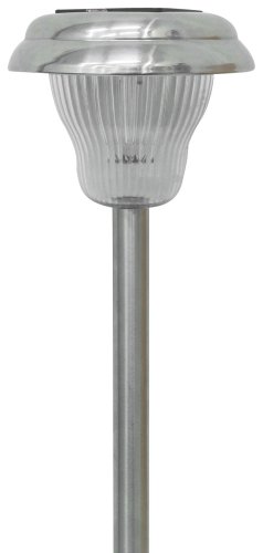 Paradise GL23798SS4 Stainless Steel Solar Path Light with White LED, 4-Pack, Stainless Steel