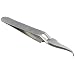 Wiha 46610 Stainless Steel Curved Fine Precision Self Closing Tweezer For Work Holding and Positioning, 117mm Overall Length
