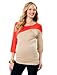 Best Sale Motherhood Maternity: 3/4 Sleeve Boat Neck Colorblock Maternity T Shirt Shopping