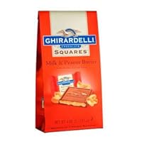 Ghirardelli Chocolate Milk Chocolate and Peanut Butter Squares Chocolates Gift Bag, 4.69 oz.