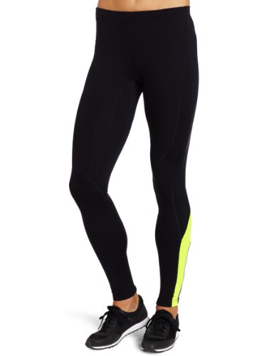 Gore Running Wear Womens Mythos Long Neon Lady Tights, Black/Neon Yellow, X-Small