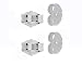 4 14K White Gold Earring Backs Ear Post Nuts Deluxe