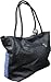 Femina Two-Tone Faux Ostrich Tote Shoulder Bag (Black/Blue) with a NutriChart