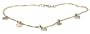 14k Yellow Gold Italian Anklet w/ Hearts, 9.5"