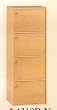 NEW 4 LEVEL WOODEN CABINET W, DOORS IN NATURAL FINISH