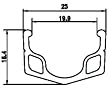 Alex x101 Rim 26" x 1.5"/1.75" 36 Hole Black