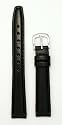 Ladies'&nbsp;Genuine Italian Oil Tanned Leather Watchband, Color Black, Size 13mm, Watch Strap
