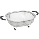 Kitchen Colander Strainer Oval in Stainless Mesh by Polder Home Tools