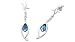 Pear Cut London Blue Topaz Dangling Earrings Sterling Silver