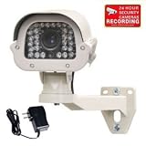 VideoSecu Built-in SONY Effio CCD 700TVL Zoom Infrared Security Camera Day Night Vision Outdoor Wide Dynamic Range WDR Surveillance Camera DSP 9-22mm Lens for CCTV DVR Home Surveillance System with Power Supply, Security Camera Bracket and bonus Warning Sticker WE4 ~ VideoSecu