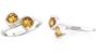 Round Cut Citrine Ring Sterling Silver