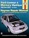 Search : Ford Contour & Mercury Mystique 1995 thru 2000 Haynes Repair Manual
