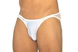 Men's Fishnet Back Brief. Sizes Small Medium Large or X-Large in Black or White.
