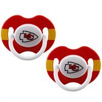 Kansas City Chiefs Pacifiers 2 Pack Safe BPA Free