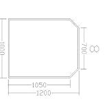 Kaminbodenplatte/Glasplatte Sechseck 1000x1200mm nur 49,- Euro