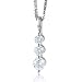 14K White Gold 1/2 ctw. Three-Stone Diamond Pendant with 18 Chain (G-H;SI1-SI2)