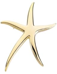 Genuine Ibiza 14K Yellow Gold Starfish Pendant Brooch Brooch Grams 9.7.100% Satisfaction Guaranteed.