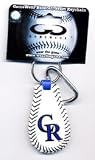 Colorado Rockies Official Major League Baseball GameWear Leather Seam Keychain