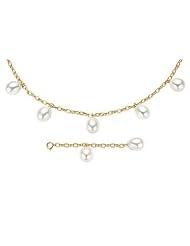 Rice Pearl Pendant: 14K Gold Freshwater Cultured