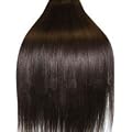 18 inch DARK BROWN (Col 2). Full Head Clip in Human Hair Extensions. High quality Remy Hair!. 100g Weight