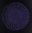 Dark Violet Classic Crocheted Hair Bun Cover XL