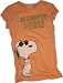 Snoopy "No Cameras Please" Crop Sleeve Fitted Juniors T-Shirt