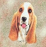 Basset Hound Woven Lap Square (Throw Blanket)