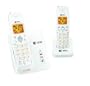 AT&T EL51209 DECT 6.0 Cordless Phone, White/Grey, 2 Handsets