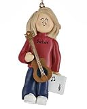 Guitar Player - Female Personalized Christmas Ornament