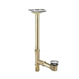 American Standard 1599.205.295 Deep Soak Max Drain with Unique Top-Mount Overflow, Allows 3-Inch Deeper Water Level, Satin Nickel