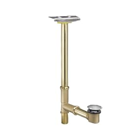 American Standard 1599.205.295 Deep Soak Max Drain with Unique Top-Mount Overflow, Allows 3-Inch Deeper Water Level, Satin Nickel